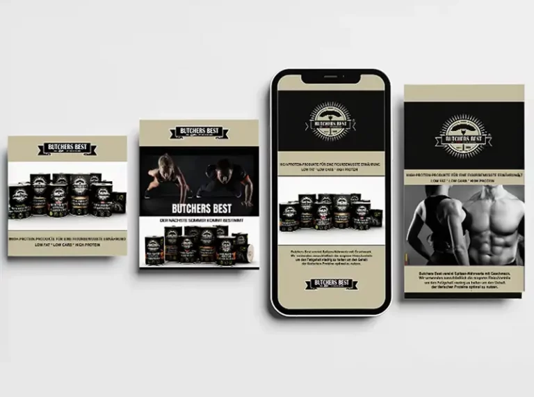 Social media content for a premium food brand featuring branded product presentation and digital marketing design.