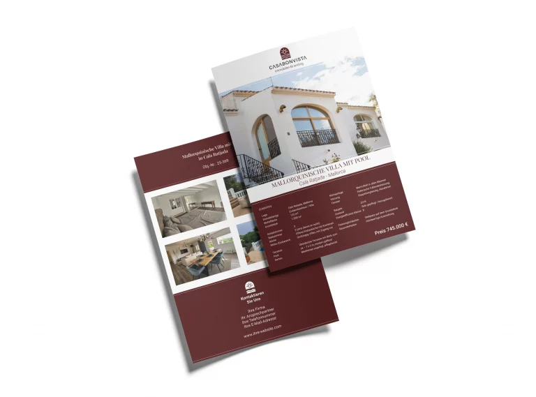 Luxury real estate exposé featuring premium property presentation, editorial layout and professional marketing design.