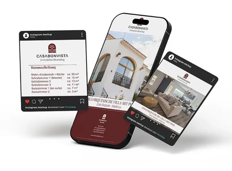 Luxury real estate social media campaign featuring branded Instagram content, property marketing and visual storytelling.